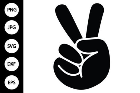 Silhouette Peace Hand SVG Graphic By MYDIGITALART13 Creative Fabrica