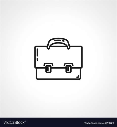 Briefcase Line Icon Portfolio Outline Icon Vector Image