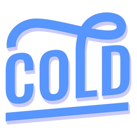 Cold Stylized Word PNG & SVG Design For T-Shirts