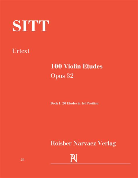 100 Violin Etudes 32 Book I 20 Etudes In 1st Position By Hans Sitt