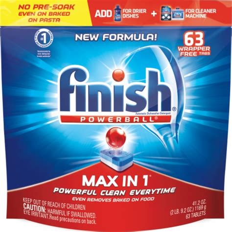 Finish Powerball Max In Dishwasher Detergent Tablets Ct Kroger