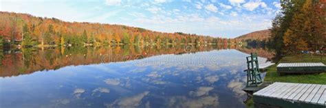 Perch Lake Fall Panorama Stock Photo Image Of Mountains 25494002