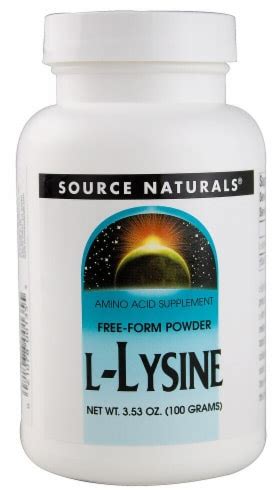 Source Naturals Free Form L Lysine Powder 3 53 Oz Fry’s Food Stores