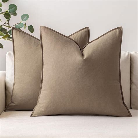 Amazon Miulee Pack Of Khaki Pillow Covers X Inch Decorative