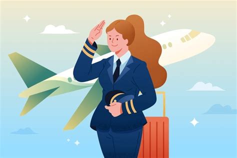 A Female Pilot Stock Vectors And Vector Art Shutterstock