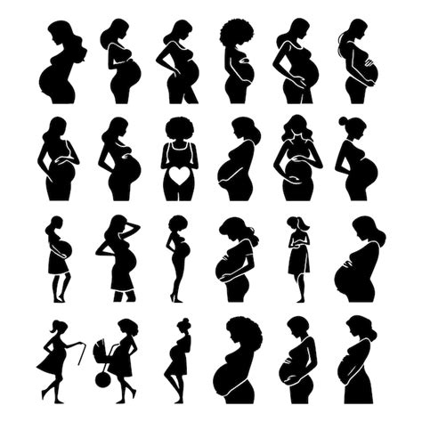 collection  clipart images depicting  silhouettes