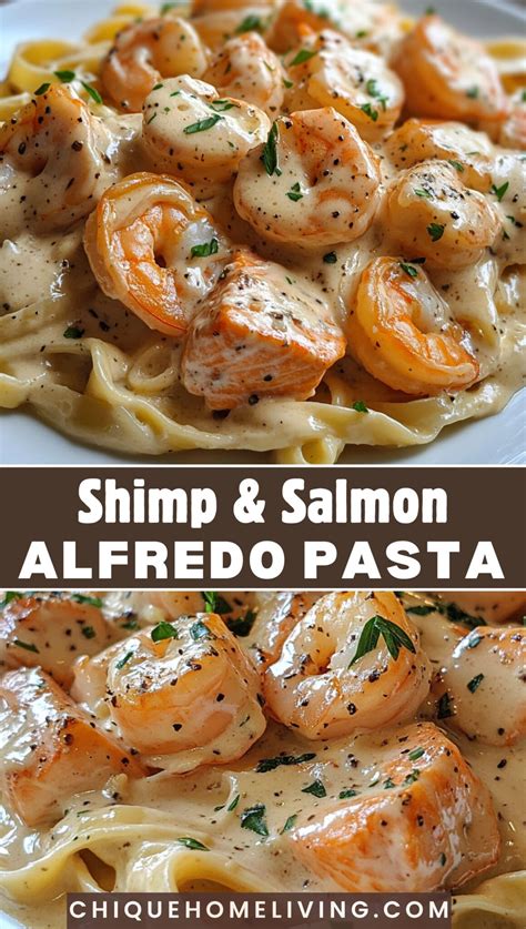 Creamy Shrimp And Salmon Alfredo