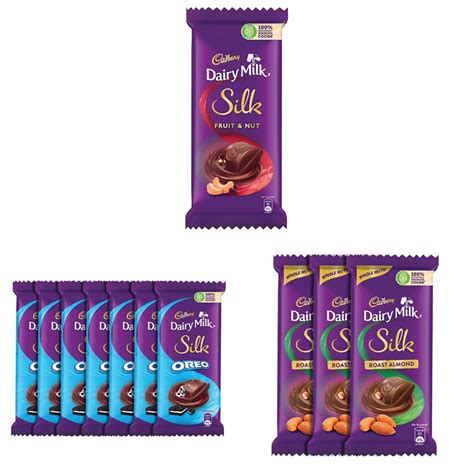 Cadbury Dairy Milk Silk Fruit And Nut Chocolate Bar 2 X 137 G And Dairy Milk Silk Oreo Chocolate