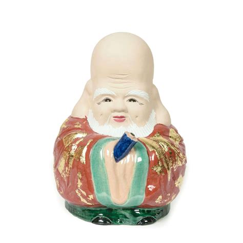 Vintage Japanese Ceramic Figure Of Jurojin Mi22036 Kazari Ziguzagu