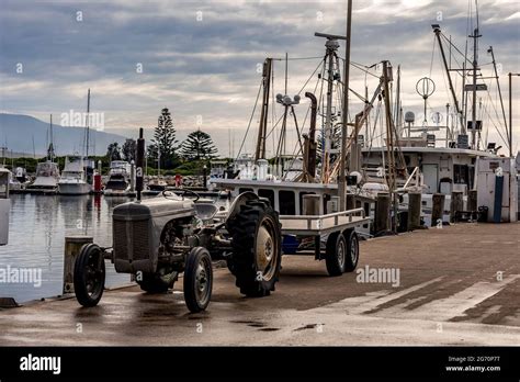 Bermagui, NSW, Australia. Fishing boats moored at the harbour Stock Photo - Alamy