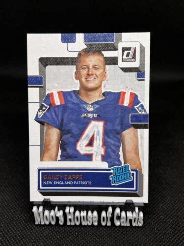 2022 Panini Donruss Rated Rookie Canvas 329 Bailey Zappe RC For