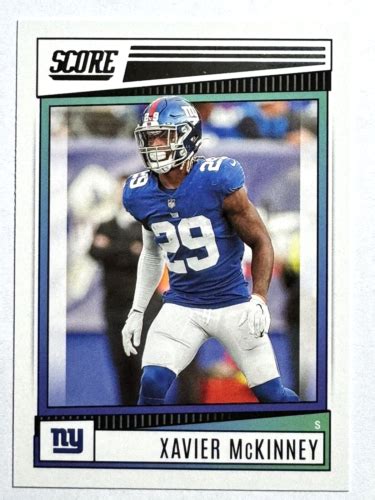 Xavier Mckinney New York Giants 2022 Panini Score Football Card 238 Ebay