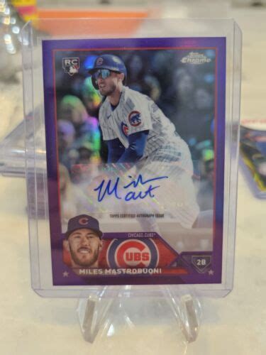 Topps Chrome Miles Mastrobuoni Purple Rookie Auto Rc Cubs