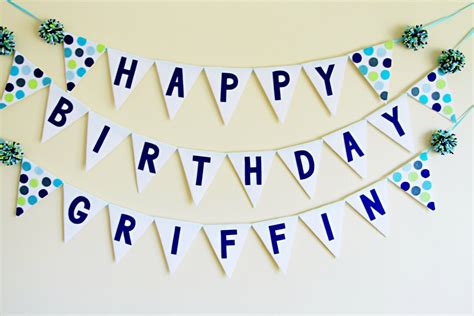 Birthday Banner Name Banner Girl Birthday Banner Boy Birthday Banner ...