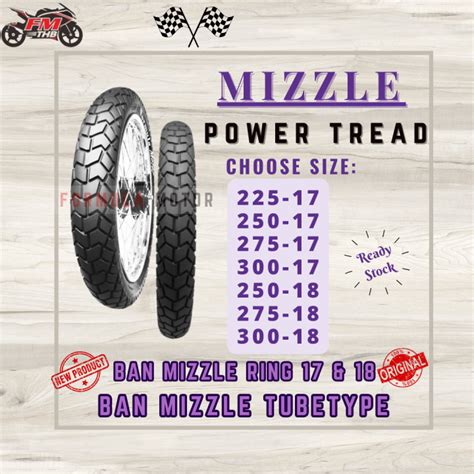 Ban Mizzle Power Tread Tubetype Ban Motor Ring Dan Non Tubles