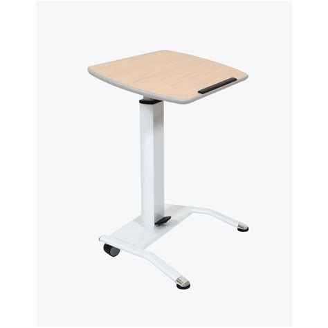 Luxor Pneumatic Adjustable-Height Lectern / Mobile Standing Desk ...