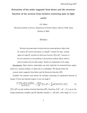 Fillable Online Cdsweb Cern Extraction Of The Static Magnetic Form