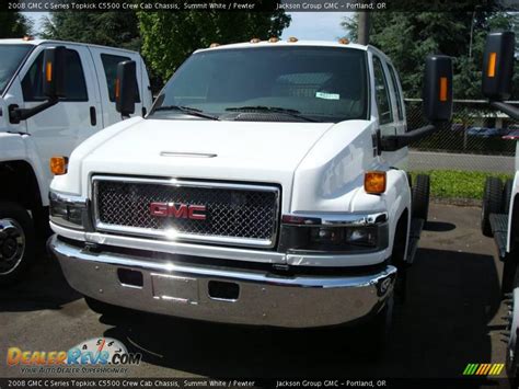 2008 Gmc C Series Topkick C5500 Crew Cab Chassis Summit White Pewter