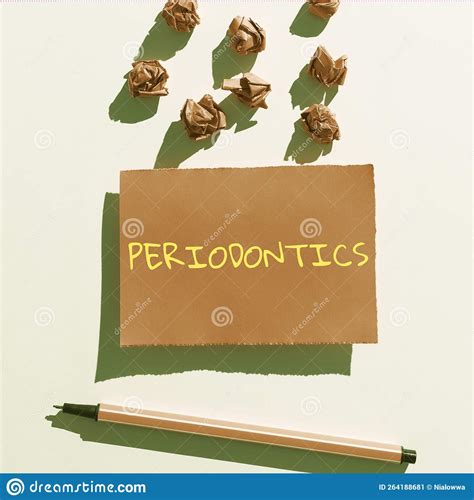 Tekstteken Dat Periodonatie Toont Woord Voor Een Tandheelkundige