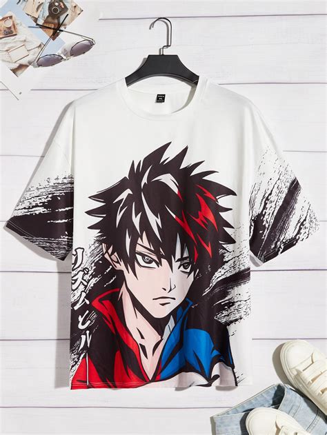 Manfinity Hypemode Homme T Shirt Motif Figure Mode En Ligne Shein