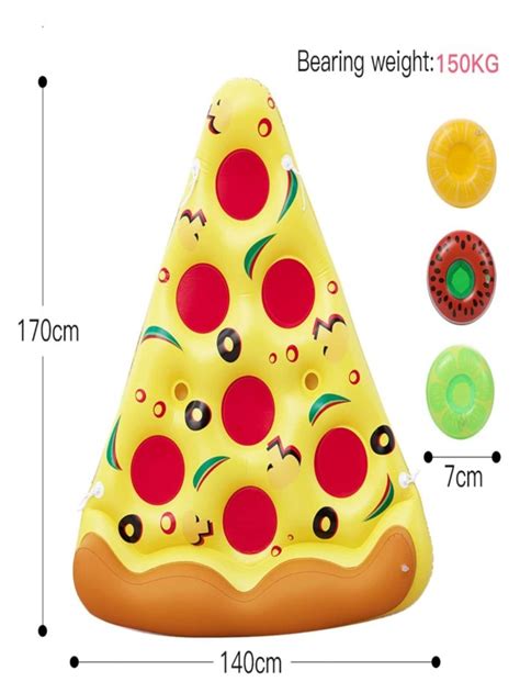 Inflatable Pizza Pool Float6 X 5 Feet Giant Swimming Pool Rafts