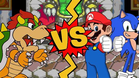 M U G E N Battles Bowser Vs Mario Sonic YouTube