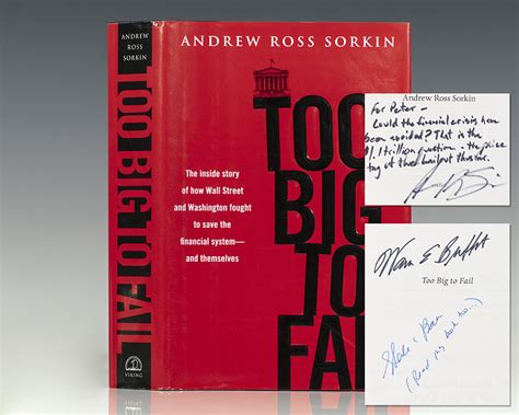 Too Big To Fail Andrew Ross Sorkin First Edition Signed