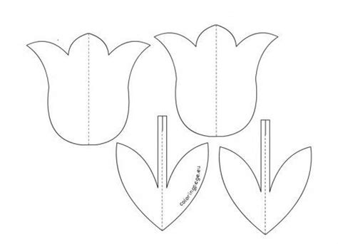 Tulipan Flores Moldes Moldes Cajas De Regalo Moldes 눈사람 카드 종이 꽃