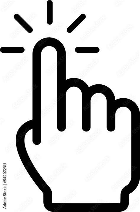 Clicking Hand Cursor Icon In Png Computer Mouse Symbol Click Hand On