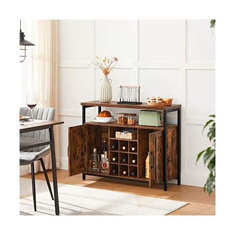 VASAGLE Storage Cabinet Sideboard And Buffet Table With Wine Holder 2