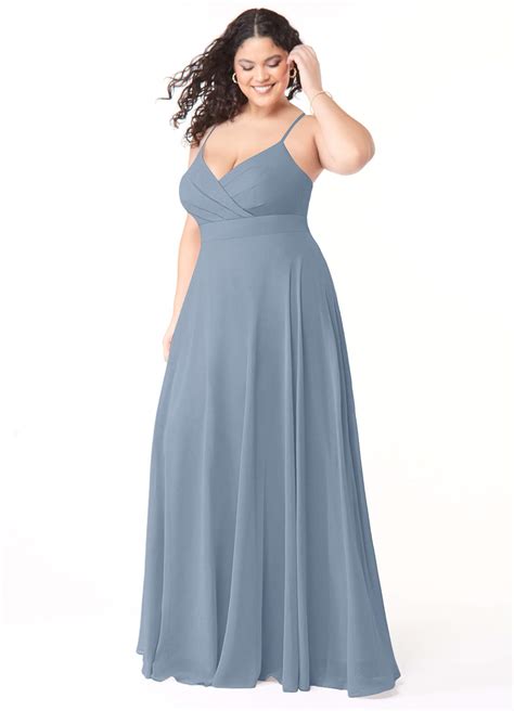 Azazie Avelina Dusty Blue Bridesmaid Dresses Azazie CA