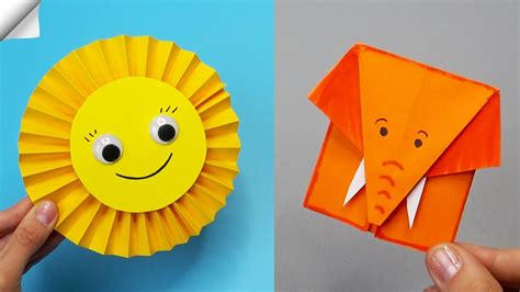 12 Diy Paper Crafts Moving Paper Toys Youtube