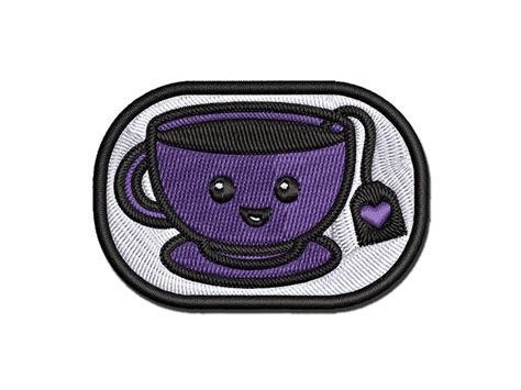 Kawaii Cute Cup Of Tea Multi Color Embroidered Iron On Or Hook And Loop Patch Applique Michaels