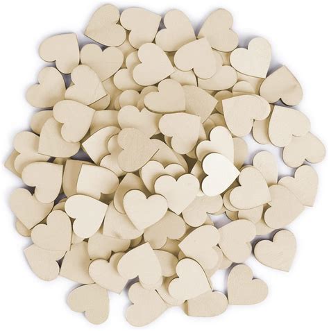 Amazon 1 5 Inch Wood Hearts For Crafts Unfinished Wooden Heart