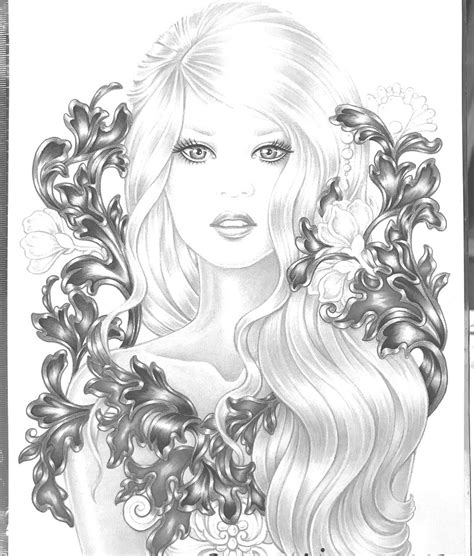 Sunflower Adult Coloring Page Portrait Coloring Grayscale Etsy Artofit