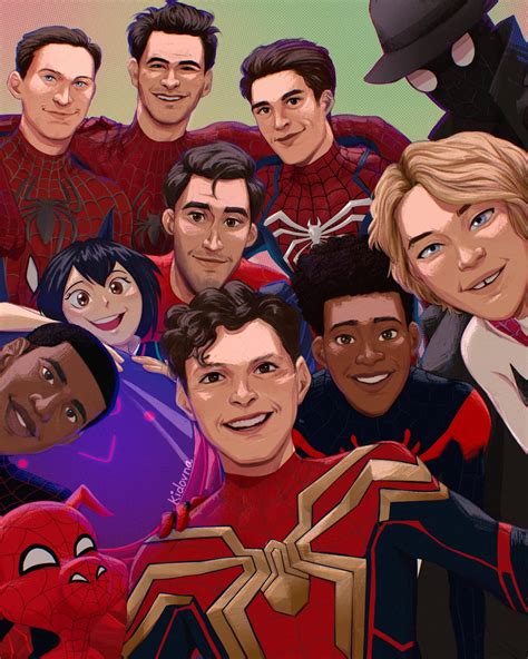 Vers Es Diferentes Do Homem Aranha Unidas No Mesmo Universo Nesta Fanart