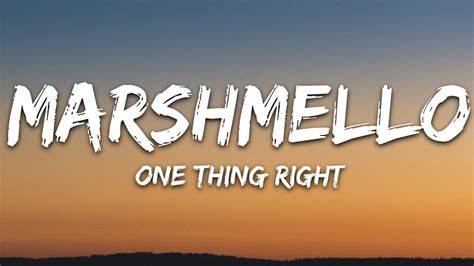 Marshmello & Kane Brown - One Thing Right (Lyrics) Chords - Chordify