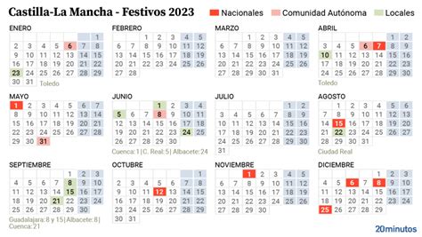 Calendario Laboral Estos Son Los Festivos En Castilla La Mancha Para