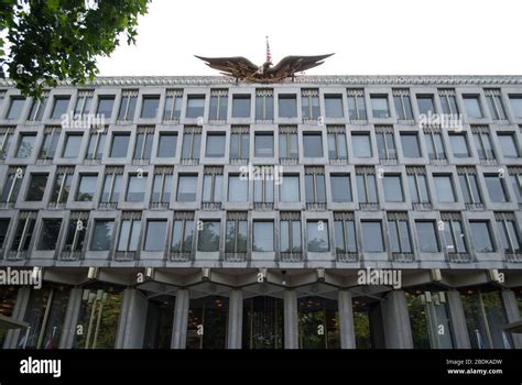 American Eagle Flag Facade Architecture Old American Embassy US Embassy ...