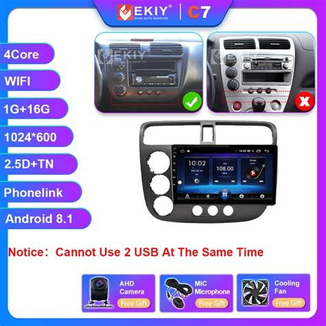 Ekiy T Android No Din Autoradio For Honda Civic Gps