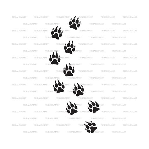 Wolf Paw Print Svg Dxf Wolf Paw Silhouette Clipart Paw Etsy | Sexiz Pix