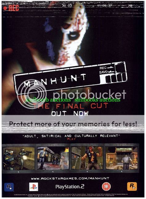 Manhunt Ps2 Rockstar Games Original Magazine Advert 28157 On Ebid