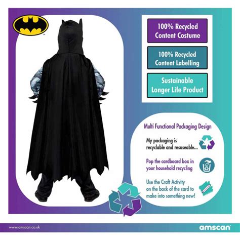 Batman Kost M F R Kinder Recycelt Party Ch