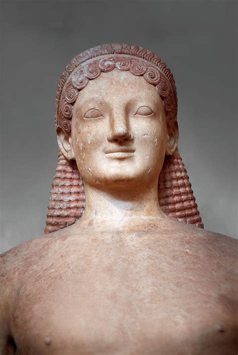 Greek Archaic Statue Of A Kouros Merenda 540 530 BC Athens National