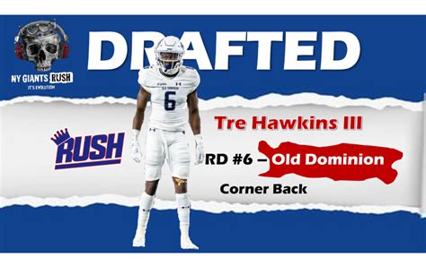 NY Giants Draft Tre Hawkins III CB NY Giants Rush