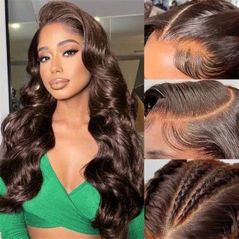 Cedau Brown Lace Front Wig Human Hair 13x4 Body Wave Lace