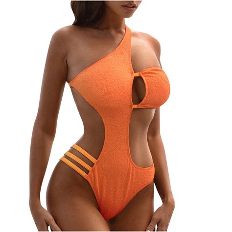 Pbnbp Swimsuit For Women Womens Solid Color Hollow Backless Bikini