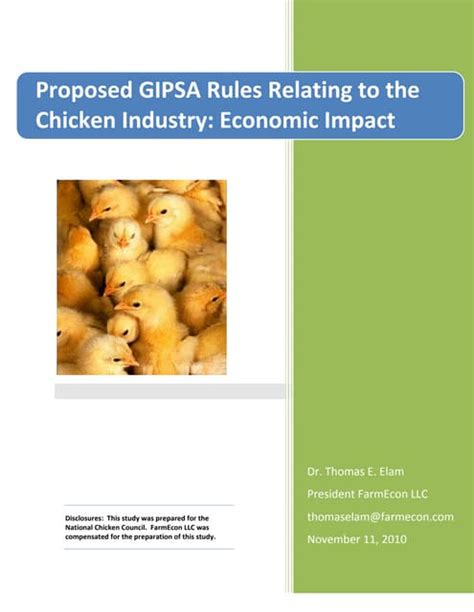 Billion Dollar Hit To Poultry Proposed Gipsa Rules Relating To The