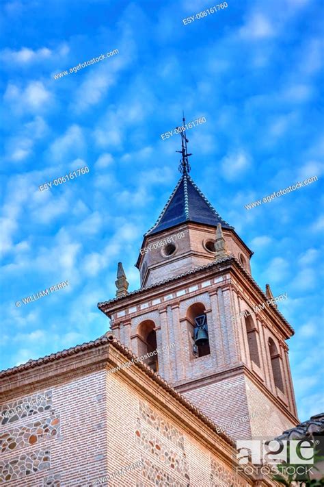 Santa Maria Church Alhambra Granada Andalusia Spain. Alhambra is the ...