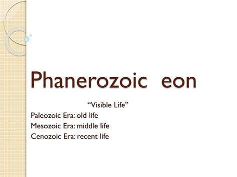 PPT - Phanerozoic eon PowerPoint Presentation, free download - ID:5746828